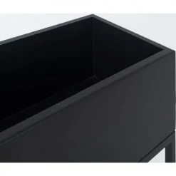 Custom Form Pots, Cache-pots Et Jardinières D'extérieur Jardinière En Métal Laqué Noir 100x30x60 -Parasols Soldes Magasin jardiniere en metal laque noir 100x30x60 4