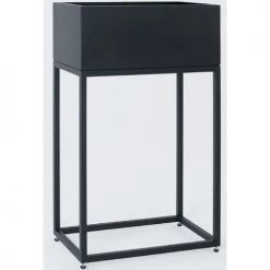 Custom Form Pots, Cache-pots Et Jardinières D'extérieur Jardinière En Métal Laqué Noir 50x30x60 -Parasols Soldes Magasin jardiniere en metal laque noir 50x30x60 2