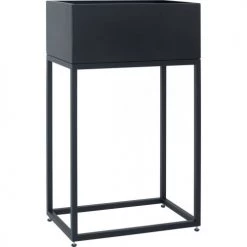 Custom Form Pots, Cache-pots Et Jardinières D'extérieur Jardinière En Métal Laqué Noir 50x30x60