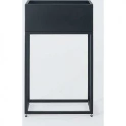 Custom Form Pots, Cache-pots Et Jardinières D'extérieur Jardinière En Métal Laqué Noir 50x30x60 -Parasols Soldes Magasin jardiniere en metal laque noir 50x30x60 3