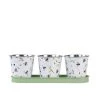 Esschert Design Pots, Cache-pots Et Jardinières D'extérieur Jardinière En Zinc 3 Pots Abeilles