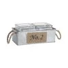Aubry Gaspard Pots, Cache-pots Et Jardinières D'extérieur Jardinière En Zinc Avec Pots En Verre 24 Cm -Parasols Soldes Magasin jardiniere en zinc avec pots en verre 24 cm