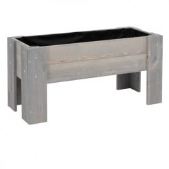 WOMO-DESIGN Pots, Cache-pots Et Jardinières D'extérieur Jardiniere Gris, 39x79x34 Cm, En Bois De Pin