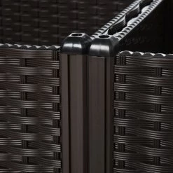 Outsunny Pots, Cache-pots Et Jardinières D'extérieur Jardinière Sur Pieds Carré Potager 2 étages 4 Bacs Plastique Chocolat -Parasols Soldes Magasin jardiniere sur pieds carre potager 2 etages 4 bacs plastique chocolat 4