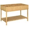 Outsunny Pots, Cache-pots Et Jardinières D'extérieur Jardinière Sur Pieds Carré Potager Avec étagère 8 Compartiments Sapin -Parasols Soldes Magasin jardiniere sur pieds carre potager avec etagere 8 compartiments sapin