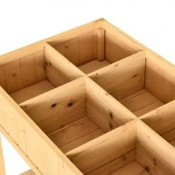 Outsunny Pots, Cache-pots Et Jardinières D'extérieur Jardinière Sur Pieds Carré Potager Avec étagère 8 Compartiments Sapin -Parasols Soldes Magasin jardiniere sur pieds carre potager avec etagere 8 compartiments sapin 4