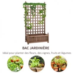 Outsunny Pots, Cache-pots Et Jardinières D'extérieur Jardinière Sur Pieds Inserts D'irrigation Bois Sapin Traité -Parasols Soldes Magasin jardiniere sur pieds inserts d irrigation bois sapin traite 4