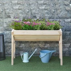 Outsunny Pots, Cache-pots Et Jardinières D'extérieur Jardinière Sur Pieds Potager Bois Sapin -Parasols Soldes Magasin jardiniere sur pieds potager bois sapin 3