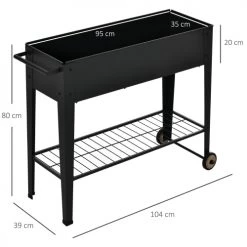 Outsunny Pots, Cache-pots Et Jardinières D'extérieur Jardinière Sur Pieds Potager étagère 2 Roues Insert D'irrigation Métal 10 Outsunny Pots, Cache-pots Et Jardinières D'extérieur Jardinière Sur Pieds Potager étagère 2 Roues Insert D'irrigation Métal -Parasols Soldes Magasin jardiniere sur pieds potager etagere 2 roues insert d irrigation metal 8