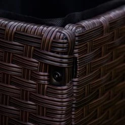 Outsunny Pots, Cache-pots Et Jardinières D'extérieur Jardinière Sur Roulettes Résine Tressée Aspect Rotin Chocolat -Parasols Soldes Magasin jardiniere sur roulettes resine tressee aspect rotin chocolat 4