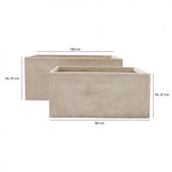 Now’s Home Pots, Cache-pots Et Jardinières D'extérieur Lot De 2 Pots En Fibre D'argile H47 Et H37 -Parasols Soldes Magasin lot de 2 pots en fibre d argile h47 et h37 4