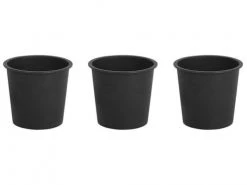 Beliani Pots, Cache-pots Et Jardinières D'extérieur Lot De 3 Cache-pots Ronds D34