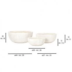 Now’s Home Pots, Cache-pots Et Jardinières D'extérieur Lot De 3 Pots En Fibre De Verre D30-37-44 -Parasols Soldes Magasin lot de 3 pots en fibre de verre d30 37 44 2