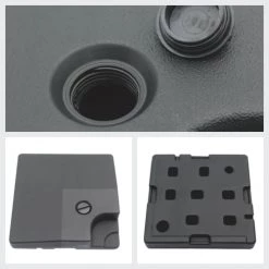 Happy Garden Parasols Lot De 4 Dalles Carrées En Plastique Noir -Parasols Soldes Magasin lot de 4 dalles carrees en plastique noir 2