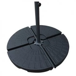 Happy Garden Parasols Lot De 4 Dalles Rondes En Plastique Noir -Parasols Soldes Magasin lot de 4 dalles rondes en plastique noir 1