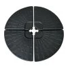 Happy Garden Parasols Lot De 4 Dalles Rondes En Plastique Noir -Parasols Soldes Magasin lot de 4 dalles rondes en plastique noir