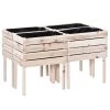 Outsunny Pots, Cache-pots Et Jardinières D'extérieur Lot De 4 Jardinières Sur Pieds Carrés Potagers Sapin Naturel -Parasols Soldes Magasin lot de 4 jardinieres sur pieds carres potagers sapin naturel