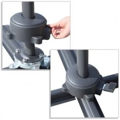 Outsunny Parasols Lot De 4 Poids De Lestage Carré HDPE Noir -Parasols Soldes Magasin lot de 4 poids de lestage carre hdpe noir 3