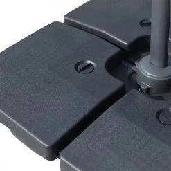 Outsunny Parasols Lot De 4 Poids De Lestage Carré HDPE Noir -Parasols Soldes Magasin lot de 4 poids de lestage carre hdpe noir 4