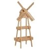 Outsunny Pots, Cache-pots Et Jardinières D'extérieur Moulin à Vent Décoratif - étagère Pots De Fleurs Moulin - Sapin