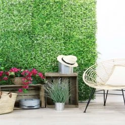 Ligne Déco Plantes D'intérieur Et Fleurs D'intérieur Mur Végétal Artificiel Feuillage Vert, Kit à Composer, H.40cm -Parasols Soldes Magasin mur vegetal artificiel feuillage vert kit a composer h 40cm 1