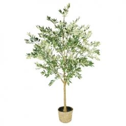 Maisons Du Monde Plantes D'extérieur Artificielles Olivier Artificiel Et Pot Marron