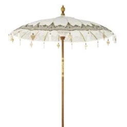 Maisons Du Monde Parasols Ombrelle En Coton Terracotta Motifs Dorés -Parasols Soldes Magasin ombrelle en coton ecru motifs dores ubud 1000 1 24 189075 1