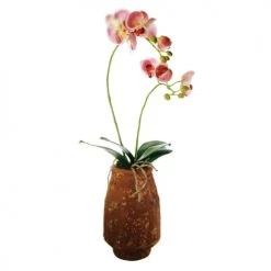 Sia Deco Plantes D'intérieur Et Fleurs D'intérieur Orchidée Artificielle En Pot En Argile H63