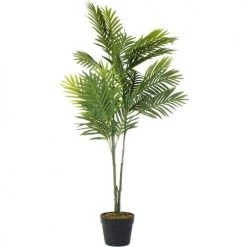 The Home Deco Factory Plantes D'intérieur Et Fleurs D'intérieur Palmier Artificiel En Pot 120 Cm