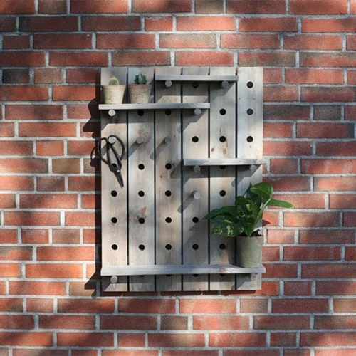 Esschert Design Pots, Cache-pots Et Jardinières D'extérieur Panneau Avec 4 étagères à Plantes En Pin 8 Esschert Design Pots, Cache-pots Et Jardinières D'extérieur Panneau Avec 4 étagères à Plantes En Pin – Image 6