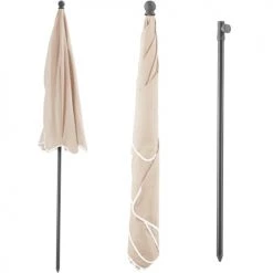 Tectake Parasols Parasol 200 X 125 Cm Beige -Parasols Soldes Magasin parasol 200 x 125 cm beige 3