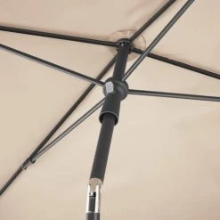 Tectake Parasols Parasol 200 X 125 Cm Beige -Parasols Soldes Magasin parasol 200 x 125 cm beige 5