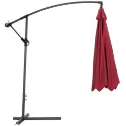 Tectake Parasols Parasol 350 Cm Avec Housse De Protection Rouge -Parasols Soldes Magasin parasol 350 cm avec housse de protection rouge 2