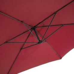 Tectake Parasols Parasol 350 Cm Avec Housse De Protection Rouge -Parasols Soldes Magasin parasol 350 cm avec housse de protection rouge 5