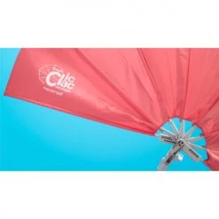 Oviala Parasols Parasol Clic Clac Des Plages En Acier Rose -Parasols Soldes Magasin parasol clic clac des plages en acier rose 3