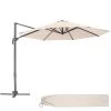 Tectake Parasols Parasol DARIA 300 Cm Avec Pied Déporté Et Housse De Protection Beige -Parasols Soldes Magasin parasol daria 300 cm avec pied deporte et housse de protection beige
