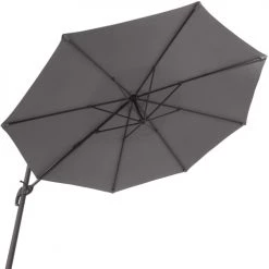 Tectake Parasols Parasol DARIA 300 Cm Avec Pied Déporté Et Housse De Protection Gris -Parasols Soldes Magasin parasol daria 300 cm avec pied deporte et housse de protection gris 2