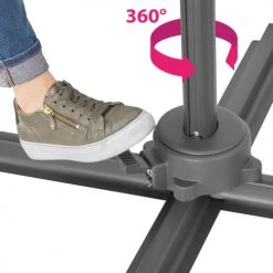 Tectake Parasols Parasol DARIA 300 Cm Avec Pied Déporté Et Housse De Protection Gris -Parasols Soldes Magasin parasol daria 300 cm avec pied deporte et housse de protection gris 4