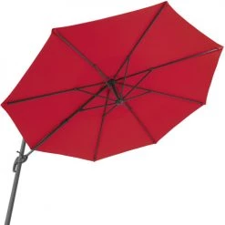Tectake Parasols Parasol DARIA 300 Cm Avec Pied Déporté Et Housse De Protection Rouge -Parasols Soldes Magasin parasol daria 300 cm avec pied deporte et housse de protection rouge 2