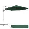 Tectake Parasols Parasol DARIA 300 Cm Avec Pied Déporté Et Housse De Protection Vert -Parasols Soldes Magasin parasol daria 300 cm avec pied deporte et housse de protection vert