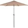Beliani Parasols Parasol De Jardin Beige Sable ⌀ 270 Cm