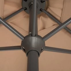 Beliani Parasols Parasol De Jardin Beige Sable ⌀ 270 Cm -Parasols Soldes Magasin parasol de jardin beige sable 270 cm 4