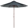 Beliani Parasols Parasol De Jardin En Bois Avec Toile Gris Foncé D270cm -Parasols Soldes Magasin parasol de jardin en bois avec toile gris fonce d270cm 1