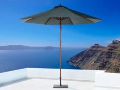 Beliani Parasols Parasol De Jardin En Bois Avec Toile Gris Foncé D270cm -Parasols Soldes Magasin parasol de jardin en bois avec toile gris fonce d270cm 2