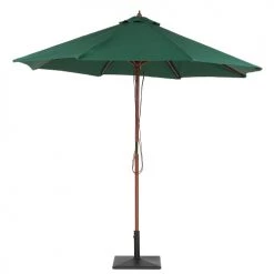 Beliani Parasols Parasol De Jardin En Bois Avec Toile Verte D270cm -Parasols Soldes Magasin parasol de jardin en bois avec toile verte d270cm 2