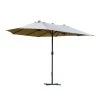 Outsunny Parasols Parasol De Jardin XXL à Manivelle Acier Polyester Café Latte -Parasols Soldes Magasin parasol de jardin xxl a manivelle acier polyester cafe latte
