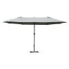 Outsunny Parasols Parasol De Jardin XXL à Manivelle Acier Polyester Haute Densité Gris -Parasols Soldes Magasin parasol de jardin xxl a manivelle acier polyester haute densite gris