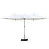 Outsunny Parasols Parasol De Jardin XXL Acier Polyester Haute Densité Crème -Parasols Soldes Magasin parasol de jardin xxl acier polyester haute densite creme