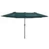 Outsunny Parasols Parasol De Jardin XXL Vert -Parasols Soldes Magasin parasol de jardin xxl vert