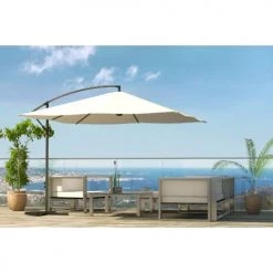 Concept Usine Parasols Parasol Déporté 3 X 3 M écru -Parasols Soldes Magasin parasol deporte 3 x 3 m ecru 5